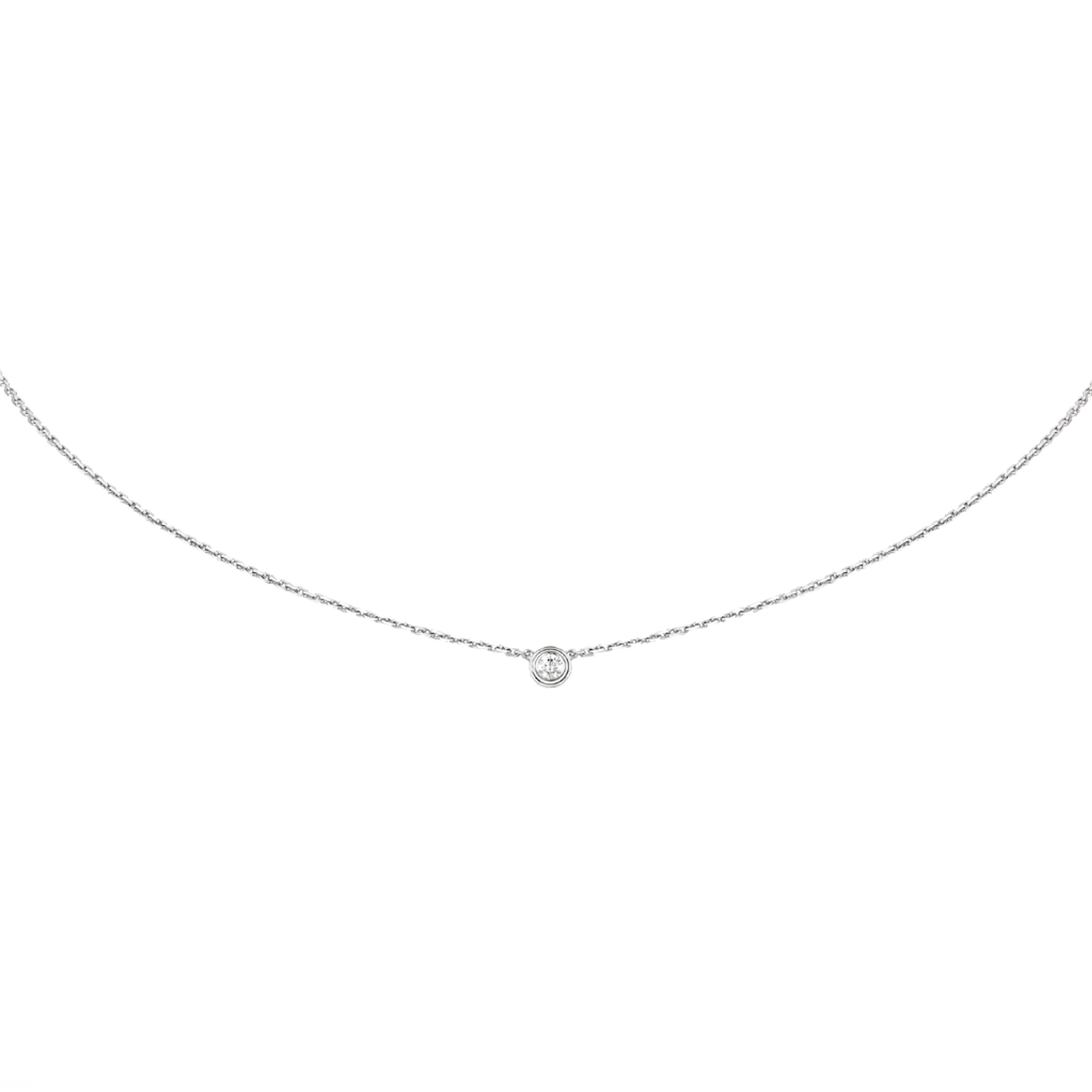 CARTIER D'AMOUR NECKLACE XS WHITE GOLD, DIAMOND B7224515